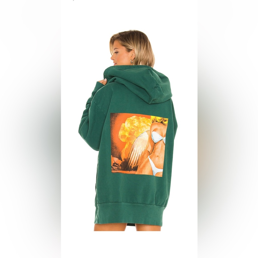 Cool/Edgy Oversized Green Hoodie by Boys Lie